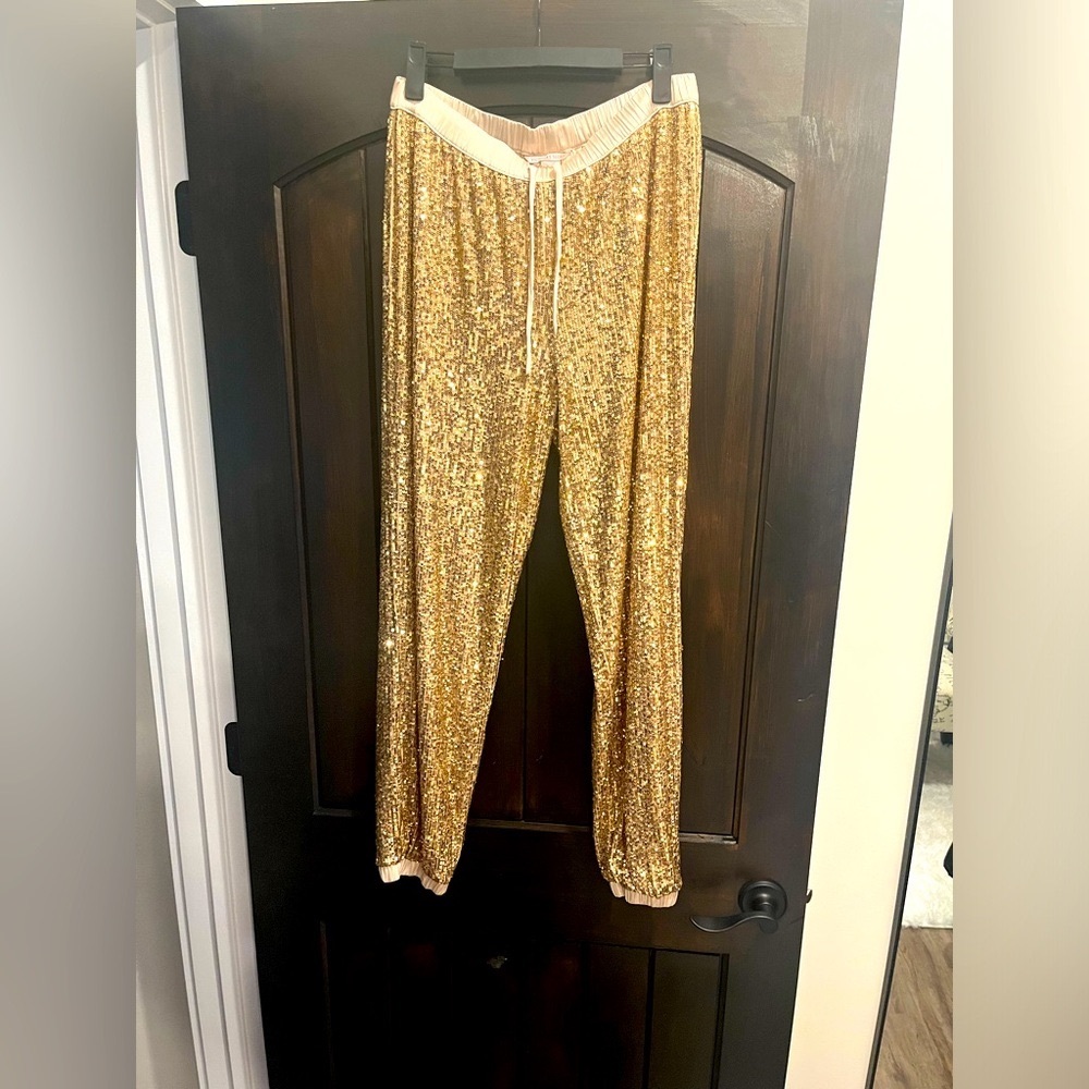 Victoria’s Secret Sequin Joggers- Small- NWOT